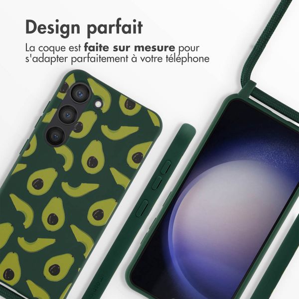 imoshion Coque design en silicone avec cordon Samsung Galaxy S23 - Avocado Green