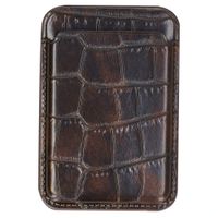 Selencia Porte-cartes Croco avec MagSafe - Choco Brown