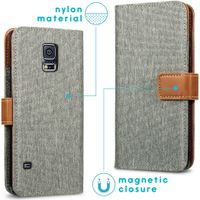 imoshion Étui de téléphone Canvas Luxe Galaxy S5 (Plus) / Neo - Gris
