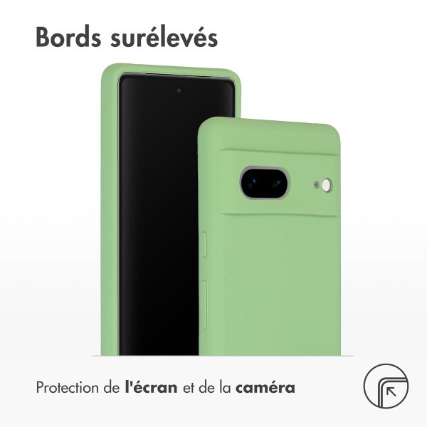 Accezz Coque Liquid Silicone Google Pixel 7 - Vert