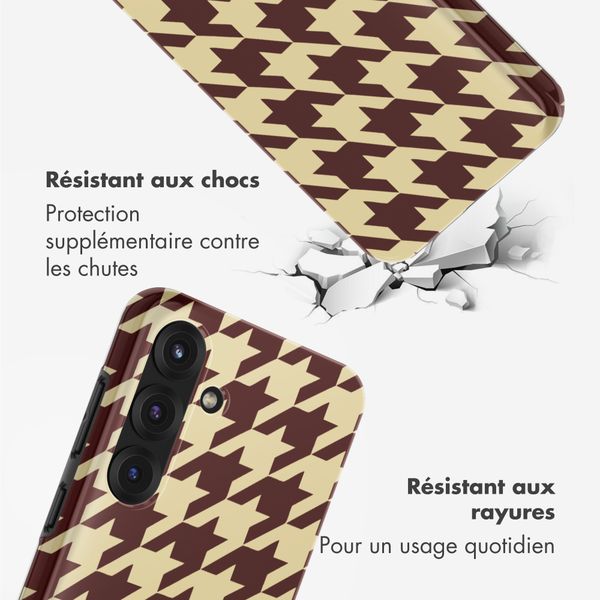 Selencia Coque arrière Vivid Samsung Galaxy S25 - Pied-de-Poule