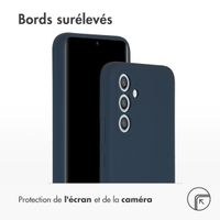 Accezz Coque Liquid Silicone Samsung Galaxy A54 (5G) - Bleu foncé