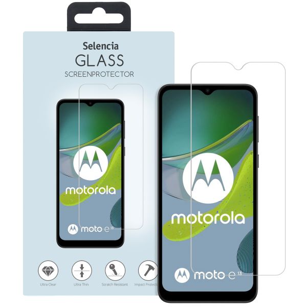 Selencia Protection d'écran en verre trempé Motorola Moto E13