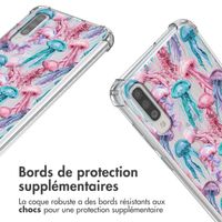 imoshion Coque Design avec cordon Samsung Galaxy A70 - Jellyfish Watercolor