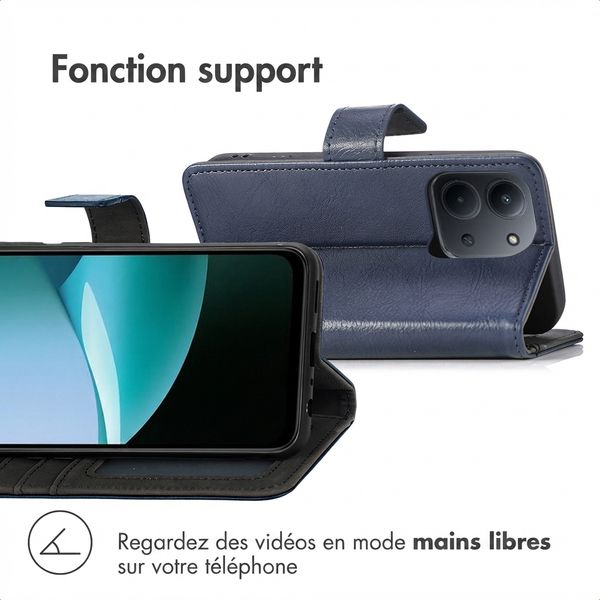 imoshion Étui de télephone portefeuille de luxe Xiaomi Redmi 15C (5G) - Bleu foncé