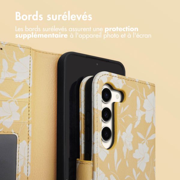 imoshion Étui de télephone portefeuille Design Samsung Galaxy S23 - Yellow Flowers