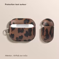 Selencia Coque Sabi Apple AirPods 3 - imprimé léopard - Mocha Brown