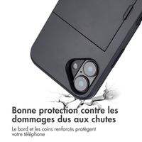 imoshion Coque arrière avec porte-cartes Apple iPhone 16 Plus - Noir