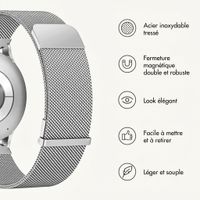 imoshion Bracelet magnétique milanais  - Connexion universelle 22 mm - Argent