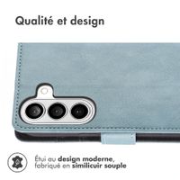 imoshion Étui de télephone portefeuille de luxe Samsung Galaxy A27 (5G) - Bleu clair