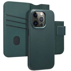 Accezz Étui de télephone portefeuille en cuir 2-en-1 avec MagSafe Apple iPhone 14 Pro - Cedar Green
