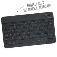 Accezz Étui de tablette portefeuille Bluetooth Clavier QWERTY iPad Air 13 pouces (2025) M3 / (2024) M2 - Noir