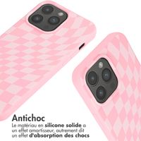 imoshion Coque design en silicone avec cordon Apple iPhone 15 Pro Max - Retro Pink