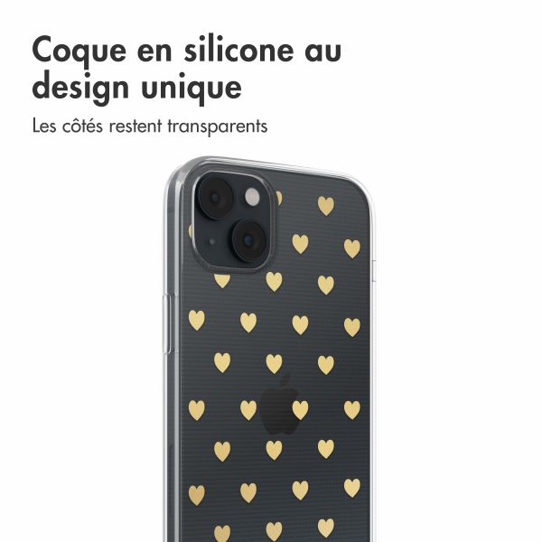 imoshion Coque Design iPhone 14 - Golden Hearts