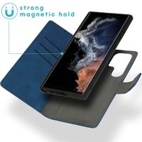 imoshion Etui de télephone luxe 2-en-1 amovible Samsung Galaxy S23 Ultra - Bleu