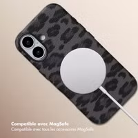 Selencia Coque Sabi imprimé panthère avec MagSafe Apple iPhone 17 - Midnight Black