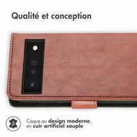 imoshion Étui de téléphone portefeuille Luxe Google Pixel 6 Pro - Brun