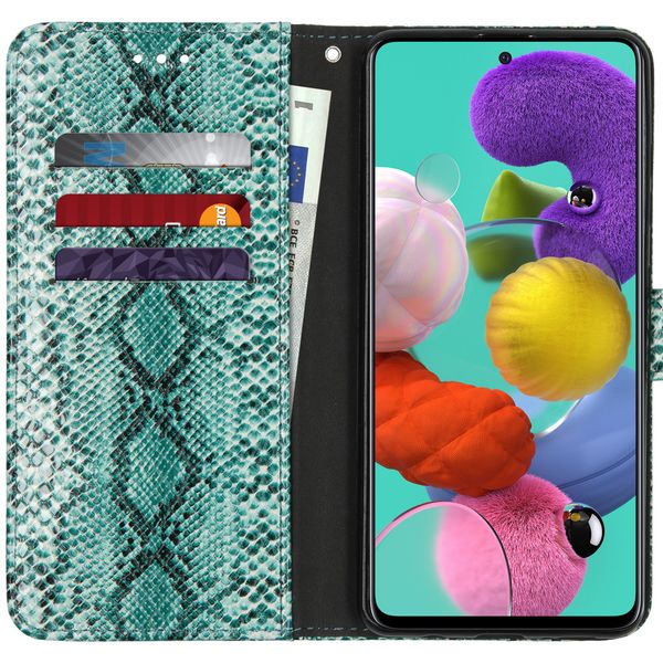 Etui de téléphone imprimé de serpent Samsung Galaxy A51