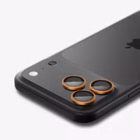 Spigen GLAStR Verre protecteur de caméra 2 pack Apple iPhone 17 Pro / 17 Pro Max / 16 Pro / 16 Pro Max / 15 Pro / 15 Pro Max / 14 Pro / 14 Pro Max - Orange