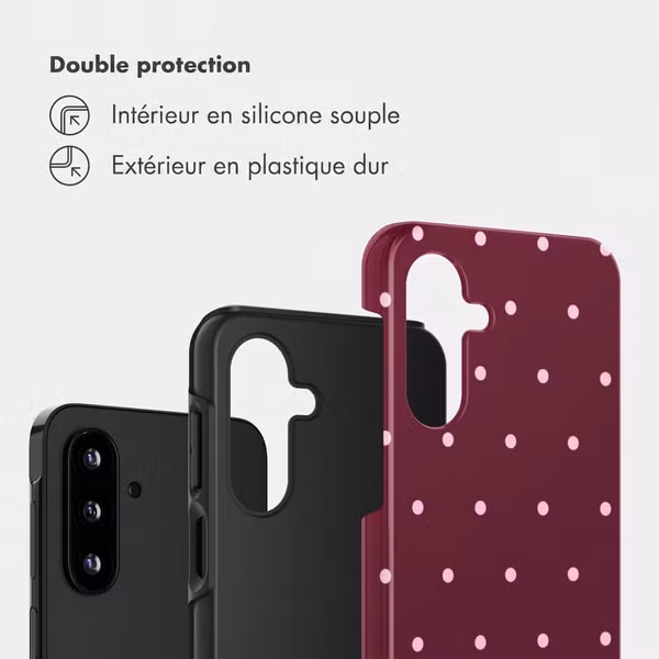 Selencia Coque arrière Vivid Samsung Galaxy A17 (5G) / (4G) - Happy Dots Burgundy