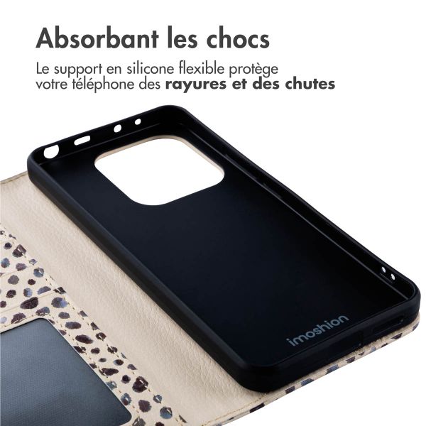 imoshion Étui de télephone portefeuille Design Xiaomi Redmi Note 14 (4G) - Black And White Dots