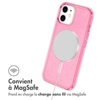 imoshion Coque Pailletée avec MagSafe Apple iPhone 12 (Pro) - Paillettes Rose
