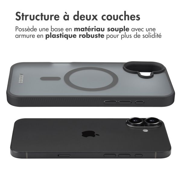 Accezz Coque Givrée Robuste avec MagSafe Apple iPhone 16 Plus - Noir