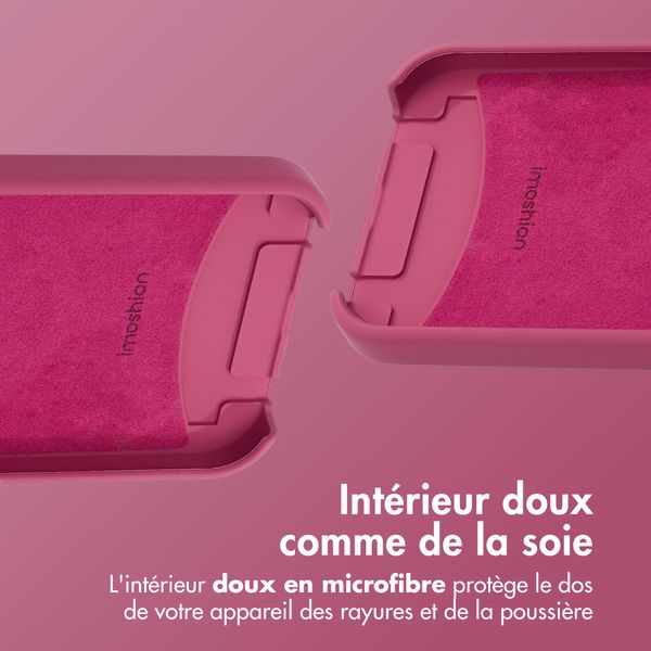 imoshion Coque arrière Color avec cordon amovible et MagSafe Apple iPhone 15 - Raspberry