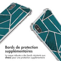 imoshion Coque Design avec cordon iPhone Xs / X - Petrol Green Graphic