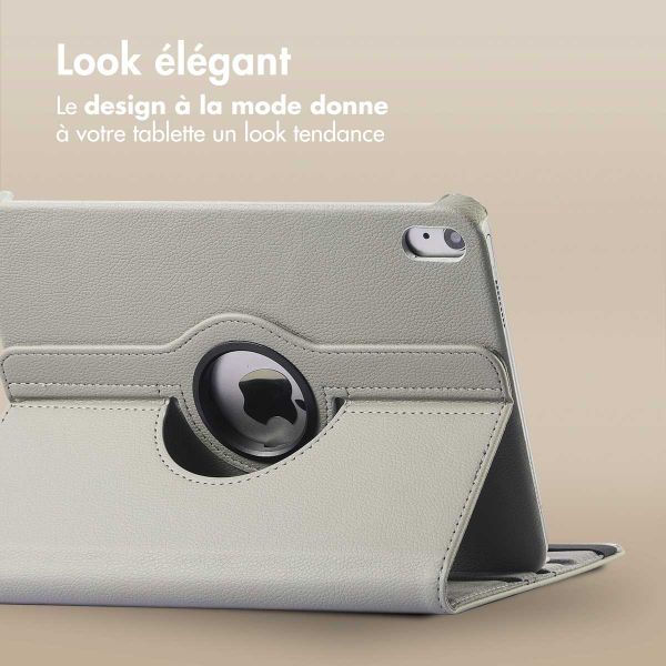 imoshion Coque tablette rotatif à 360° Apple iPad 11 (2025) 11 pouces A16 / iPad 10 (2022) 10.9 pouces - Gris