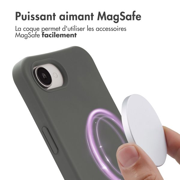 imoshion Coque arrière Color avec cordon amovible et MagSafe Apple iPhone 16e - Black Coffee
