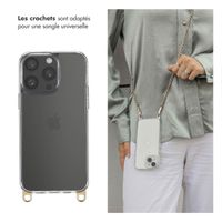 Selencia Coque avec crochets amovibles iPhone 15 Pro Max - Transparent