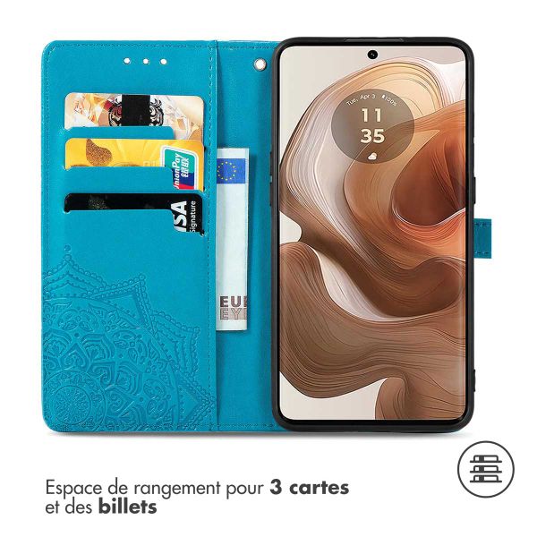 imoshion Etui de télephone Mandala Motorola Edge 50 Ultra - Turquoise