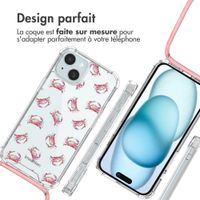 imoshion Coque Design avec cordon Apple iPhone 15 - Crab Watercolor