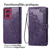 imoshion Etui de téléphone portefeuille Mandala Motorola Edge 50 Fusion - Violet