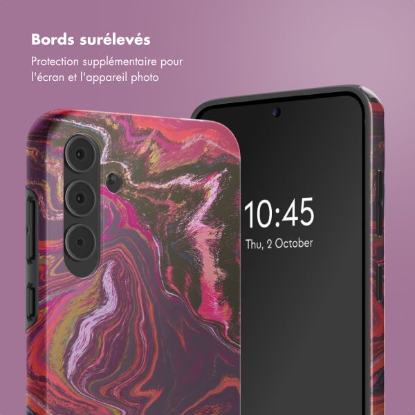 Selencia Coque arrière Vivid Samsung Galaxy A55 - Marble Purple