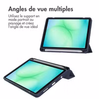 imoshion Coque tablette rigide Trifold Samsung Galaxy Tab A11 / A9 8.7 pouces - Bleu foncé