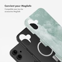 Selencia Coque arrière Vivid avec MagSafe Apple iPhone 16 - Marble Grayed Jade