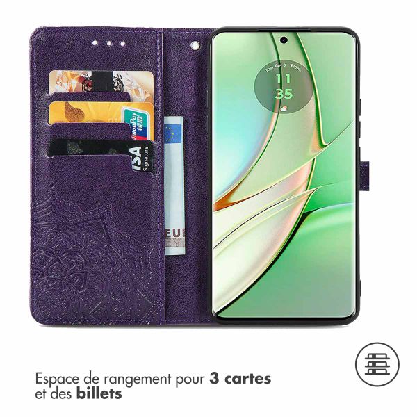 imoshion Etui de téléphone portefeuille Mandala Motorolo Edge 40 - Violet