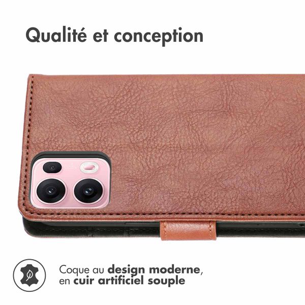 imoshion Étui de télephone portefeuille Oppo Reno 13 Pro - Marron