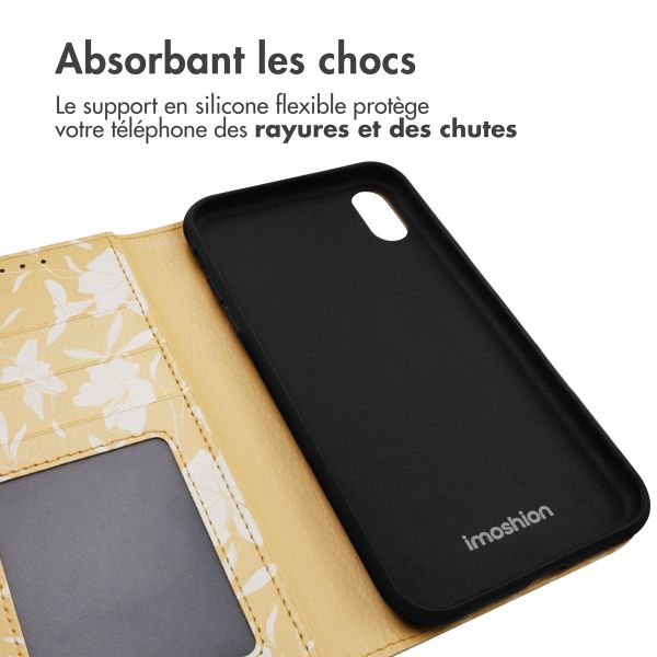 imoshion Étui de télephone portefeuille Design Apple iPhone Xr - Yellow Flowers