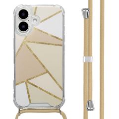 imoshion Coque Design avec cordon Apple iPhone 16 - Beige Graphic