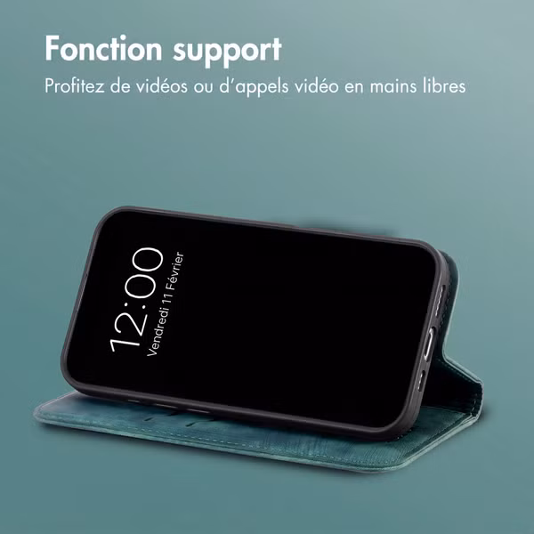 imoshion Étui de téléphone portefeuille Slim Motorola Moto G77 - Vert