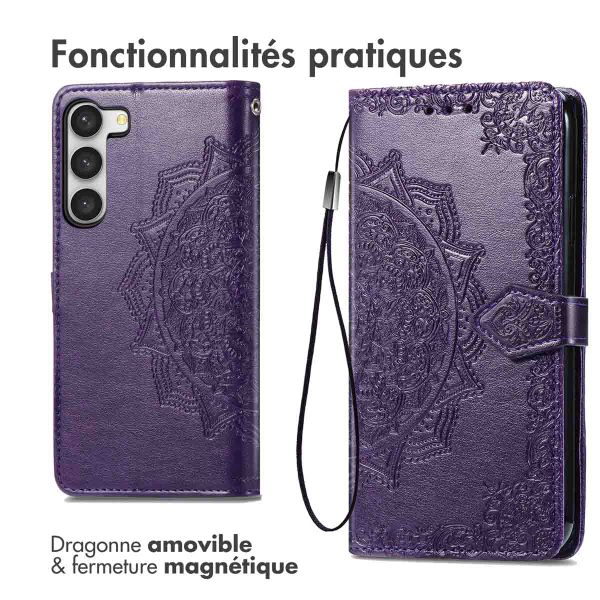 imoshion Etui de télephone Mandala Samsung Galaxy S23 - Violet