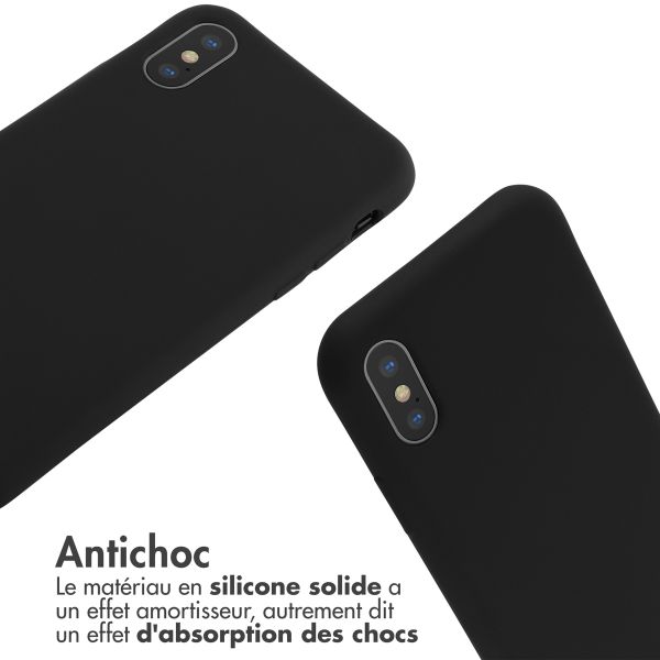 imoshion ﻿Coque en silicone avec cordon Apple iPhone X / Xs - Noir