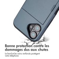 imoshion Coque arrière avec porte-cartes Apple iPhone 16 - Bleu foncé