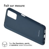 imoshion Coque Couleur Motorola Moto E22 - Bleu foncé