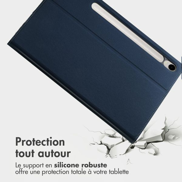 Accezz Coque tablette Classic Samsung Galaxy Tab S9 11.0 pouces / Tab S10 FE / S9 FE 10.9 pouces - Bleu foncé