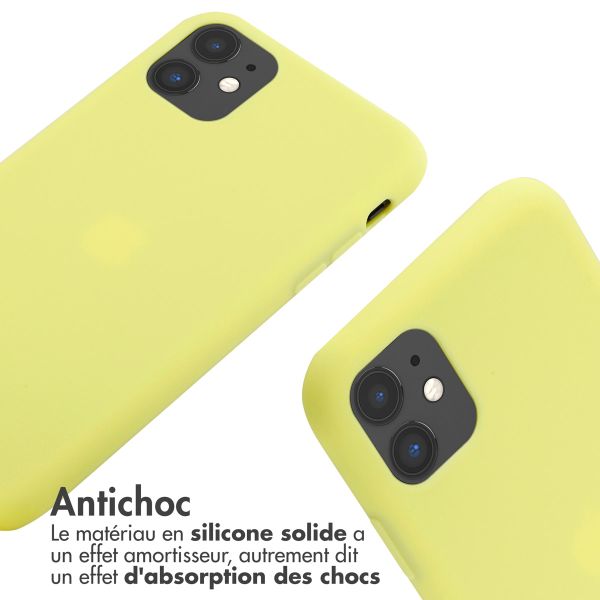 imoshion Coque en silicone avec cordon Apple iPhone 11 - Jaune