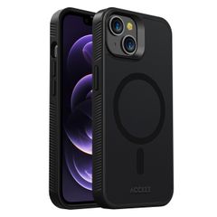 Accezz Coque Givrée Robuste avec MagSafe Apple iPhone 14 - Noir